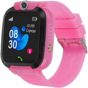 Дитячий смарт-годинник AmiGo GO007 FLEXI GPS Pink (871498) краща модель в Рівному