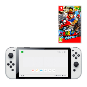 Набір Консоль Nintendo Switch OLED Model HEG-001 64GB White Новий + Гра Mario Odyssey