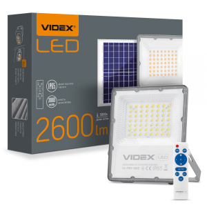 LED прожектор автономний VIDEX 30W 5000K