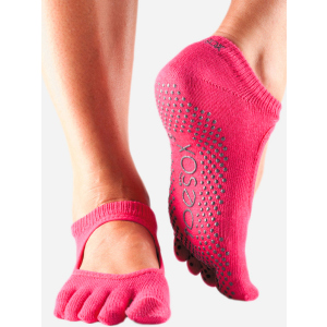 Носки ToeSox Grip Full Toe Bella L (43-45) Пурпурные (841090108661) лучшая модель в Ровно