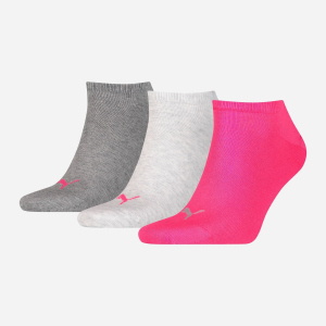 Шкарпетки Puma Unisex Sneaker Plain 3P 90680712 39/42 3 пари Middle Grey Melange Pink (8718824271101) ТОП в Рівному