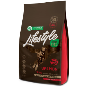 Сухий беззерновий корм для собак Nature's Protection Lifestyle Grain Free Salmon Adult All Breeds 1.5 кг (NPLS45677) (4771317456779) ТОП в Рівному