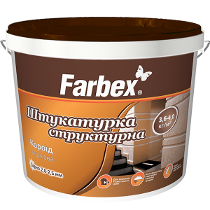 Штукатурка структурна акрилова «Короїд» Farbex білий 18 кг в Ровно