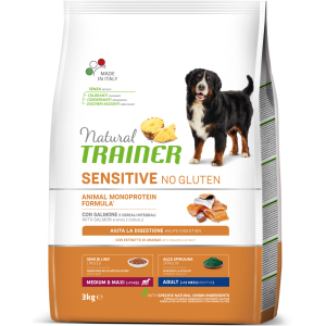 Сухий корм для собак Natural Trainer Dog Sensitive Adult Medium&Maxi з лососем та цільними зернами 3 кг (8059149252452) в Рівному