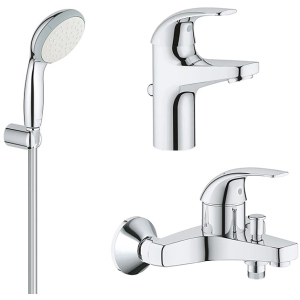 Набір змішувачів GROHE Start Curve 126746 (23805000+23768000+26198000) краща модель в Рівному