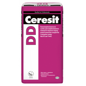 Для вирівнювання бетонних цементно-піщаних основ 0,5-5 мм Ceresit DD 25 кг краща модель в Рівному