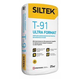 Клей для широкоформатной плитки высокоэластичный Siltek Т-91 ULTRA FORMAT 25кг лучшая модель в Ровно