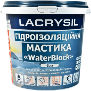 Мастика гідроізоляційна Lacrysil Waterblock 3 кг Біла (170854) ТОП в Рівному