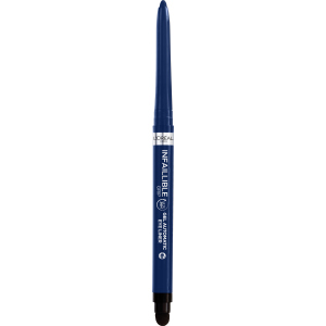 Водостійкий автоматичний олівець гелевий для повік L'Oreal Paris Infaillible Grip Liner Blue Jersey темно-синій 1 г ТОП в Рівному