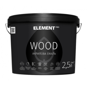 Аква-антисептик для дерева ELEMENT PRO WOODSTAIN, 2,5 л ГОРІХ ТОП в Рівному