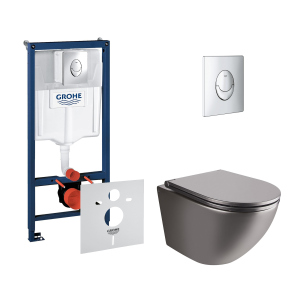 Набір інсталяція 4 в 1 Grohe Rapid SL 38721001 + унітаз із сидінням Qtap Robin QT1333046ENRMB в Рівному