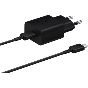 Зарядний пристрій Samsung 15W Power Adapter Type-C Cable Black (EP-T1510XBEGRU) краща модель в Рівному