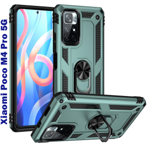 Панель BeCover Military для Poco M4 Pro 5G Dark Green лучшая модель в Ровно