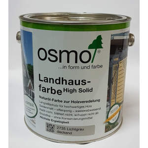 Непрозрачная краска для наружных работ OSMO LANDHAUSFARBE 2735 – (дымчато-серая) 2.5 л. лучшая модель в Ровно