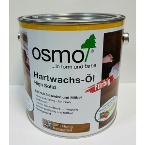 Масло с твердым воском цветное прозрачное OSMO HARTWACHS-ÖL Farbig 3071 - (мед) 0.75 л. лучшая модель в Ровно