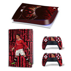 Вінілові наклейки на PS5 Digital Edition та геймпад DualSense Ronaldo Sony PlayStation 5 ігрова консоль Skin (PV5024)