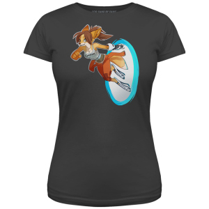 купить Футболка Valve Portal Fox Chell Charcoal, Woman M