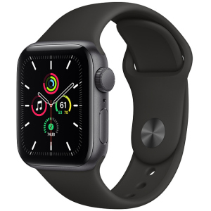 Смарт-часы Apple Watch SE GPS 40mm Space Grey Aluminium Case with Black Sport Band (MYDP2UL/A) краща модель в Рівному