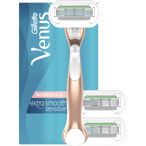 Станок для бритья женский (Бритва) Venus RoseGold Extra Smooth с 3 cменными картриджами (7702018536931)