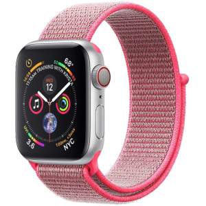 Ремінець Promate Fibro-42 для Apple Watch 42-44 мм 1/2/3/4/5/6/SE Pink (fibro-42.pink)