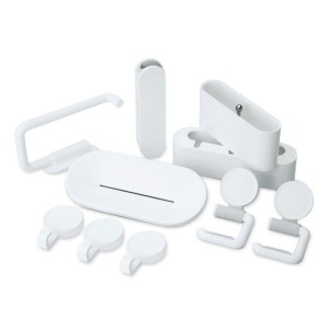 Набір настінних тримачів для ванної кімнати Happy Life Bathroom set 5pcs White(3MVHBHL) рейтинг