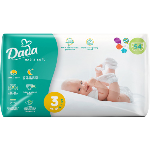 Подгузники для детей Dada Extra Soft 3 4-9 кг 54 шт (4823071646443_4820174980832) ТОП в Ровно