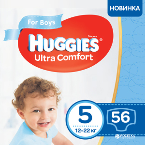 Підгузки Huggies Ultra Comfort 5 Mega для хлопчиків 56 шт (5029053543635) краща модель в Рівному