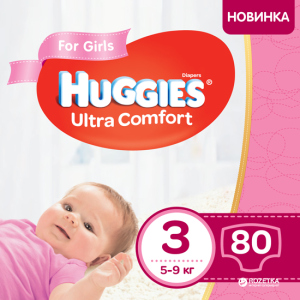 Подгузники Huggies Ultra Comfort 3 Mega для девочек 80 шт (5029053543604) в Ровно