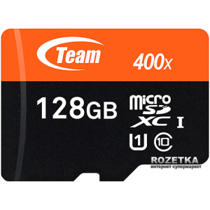 Team MicroSDXC 128GB Class 10 UHS-I + SD adapter ТОП в Рівному