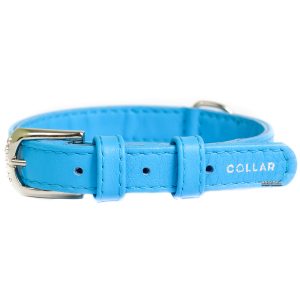 Ошейник для собак кожаный Collar WAUDOG Glamour с QR паспортом, без украшений, S, Ш 20 мм, Дл 30-39 см (32932) в Ровно