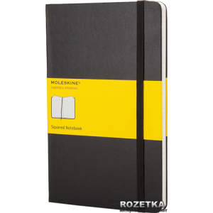 Нотатник Moleskine Classic 13 х 21 см 240 сторінок у клітку Чорна (9788883701139) краща модель в Рівному