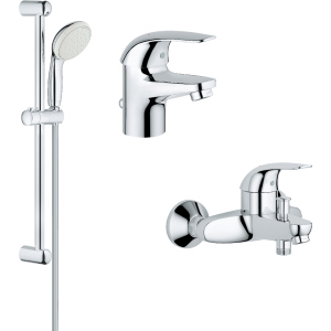 Набор смесителей GROHE Euroeco 123226S (23262000 + 32743000 + 27598001) ТОП в Ровно