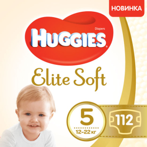 Подгузники Huggies Elite Soft 5 12-22 кг 112 шт (5029054566237) в Ровно