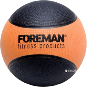 Набивной мяч медбол Foreman Medicine Ball 1 кг Black-Orange (FMRMB1) ТОП в Ровно