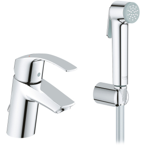 Смеситель для раковины GROHE Eurosmart 23124002 с душевым набором ТОП в Ровно