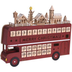 Адвент-календарь Home & Styling Collection Автобус со звездой на елке 45 x 34 x 8 см (DH8044610_light)