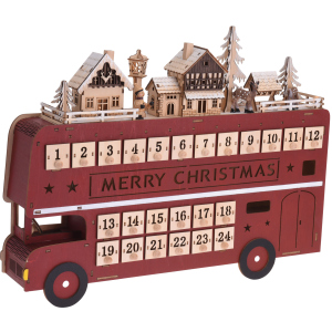 Адвент-календарь Home & Styling Collection Автобус со снеговиком 45 x 34 x 8 см (DH8044610_dark)