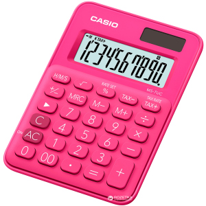 Калькулятор Casio 10 разрядный 85.5х120х19.4 (MS-7UC-RD-S-EC) ТОП в Ровно