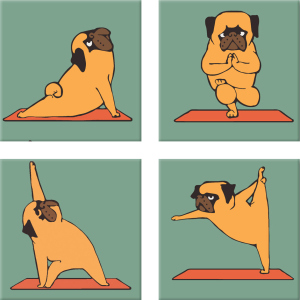 купить Набор для росписи по номерам Идейка Yoga-dog 18 x 18 см (KNP012)