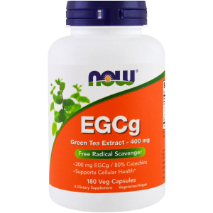 Натуральная добавка Now Foods EGCG Green Tea Extract 400 мг 180 гелевых капсул (733739047571) в Ровно