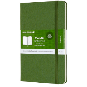 Нотатник Moleskine Two-Go 11.5 x 17.5 см 144 сторінки Зелена (8058647620190) ТОП в Рівному