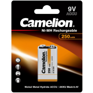 Акумулятор Camelion 6F22-1BL 250 мАг Ni-MH (NH-9V250BP1) в Рівному