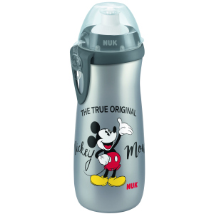 Поильник NUK Disney Mickey Sport с насадкой тяни-толкай 450 мл черный с серым (4008600400684) в Ровно