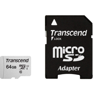 Transcend 300S microSDXC 64GB UHS-I U1 + SD-адаптер (TS64GUSD300S-A) в Рівному