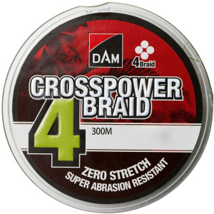 Шнур DAM Crosspower 4-Braid 300 м 0.10 мм 4.5 кг Зелений (65841) ТОП в Рівному