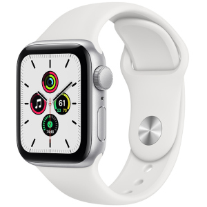 Смарт-часы Apple Watch SE GPS 40mm Silver Aluminium Case with White Sport Band (MYDM2UL/A) в Рівному