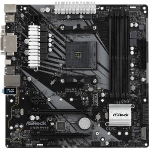 Материнська плата ASRock B450M Pro4-F (sAM4, AMD B450, PCI-Ex16) надійний