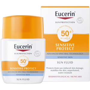 Солнцезащитный флюид для лица Eucerin для чувствительной кожи SPF 50 50 мл (4005800147005) лучшая модель в Ровно