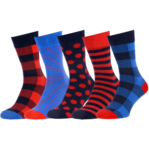 Носки The Pair of Socks 5P-111-PLD/BX 35-37 (5 пар) Синие с красным (4820234203307) в Ровно