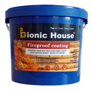 Вогнезахисна фарба для дерева Bionic House "Fireproof coating" 5кг краща модель в Рівному